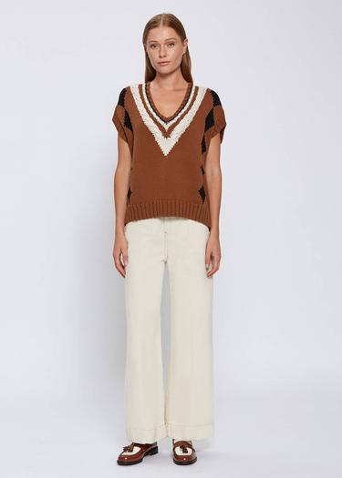  Knitss Organik Pamuk Oversıze Triko Yelek