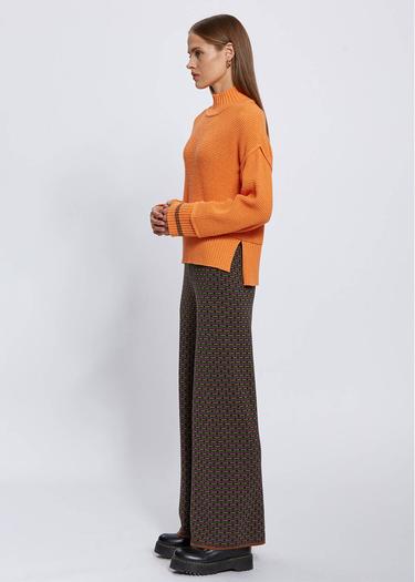  Knitss Oversıze Crop Turuncu Triko