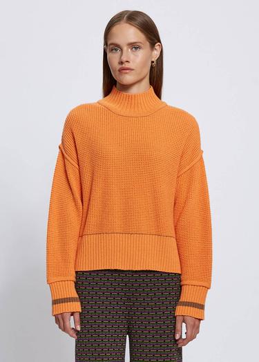  Knitss Oversıze Crop Turuncu Triko