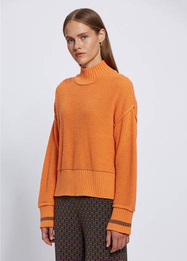  Knitss Oversıze Crop Turuncu Triko