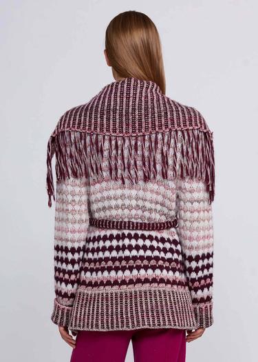  Knitss Organik Pamuk Yün Karışımlı Pembe Triko Hırka