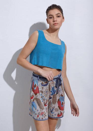  Knitss Summer Desen Triko Şort