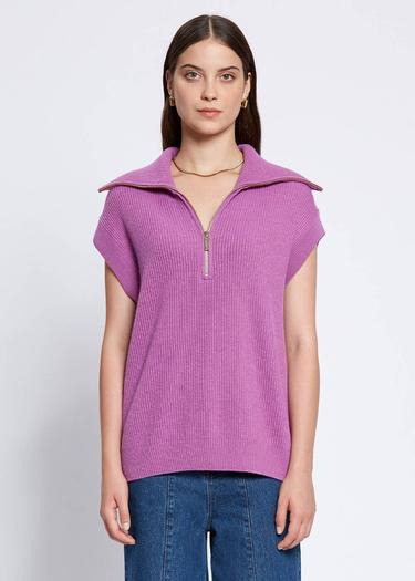  Knitss Oversıze Mor Triko Yelek