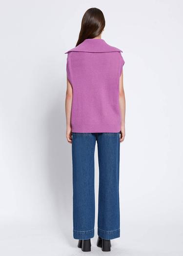  Knitss Oversıze Mor Triko Yelek