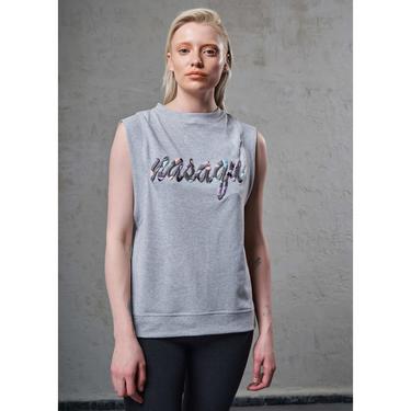  Nasaqu Kadın Kyz Nakışlı İkonik Gri Krom Top