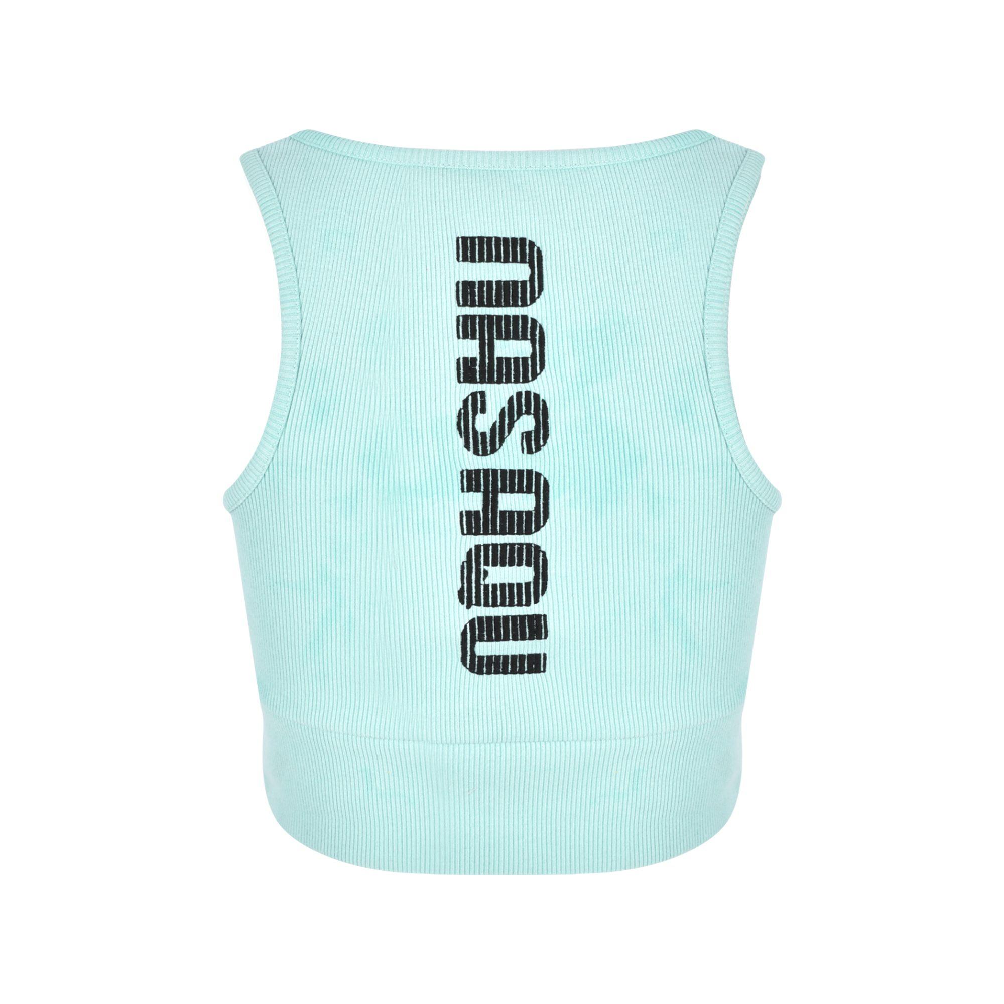 Nasaqu Kadın Açık Yaka Aktif Mint Yeşili Crop Top