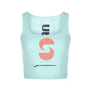  Nasaqu Kadın Açık Yaka Aktif Mint Yeşili Crop Top