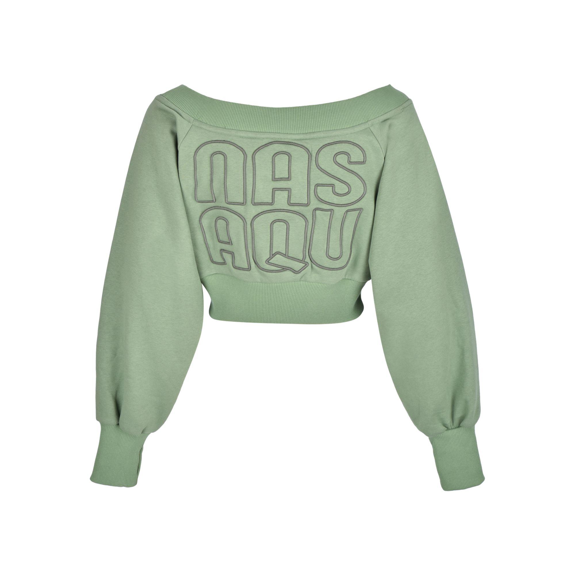 Nasaqu Kadın Skater Girl Çimen Yeşili Crop Top