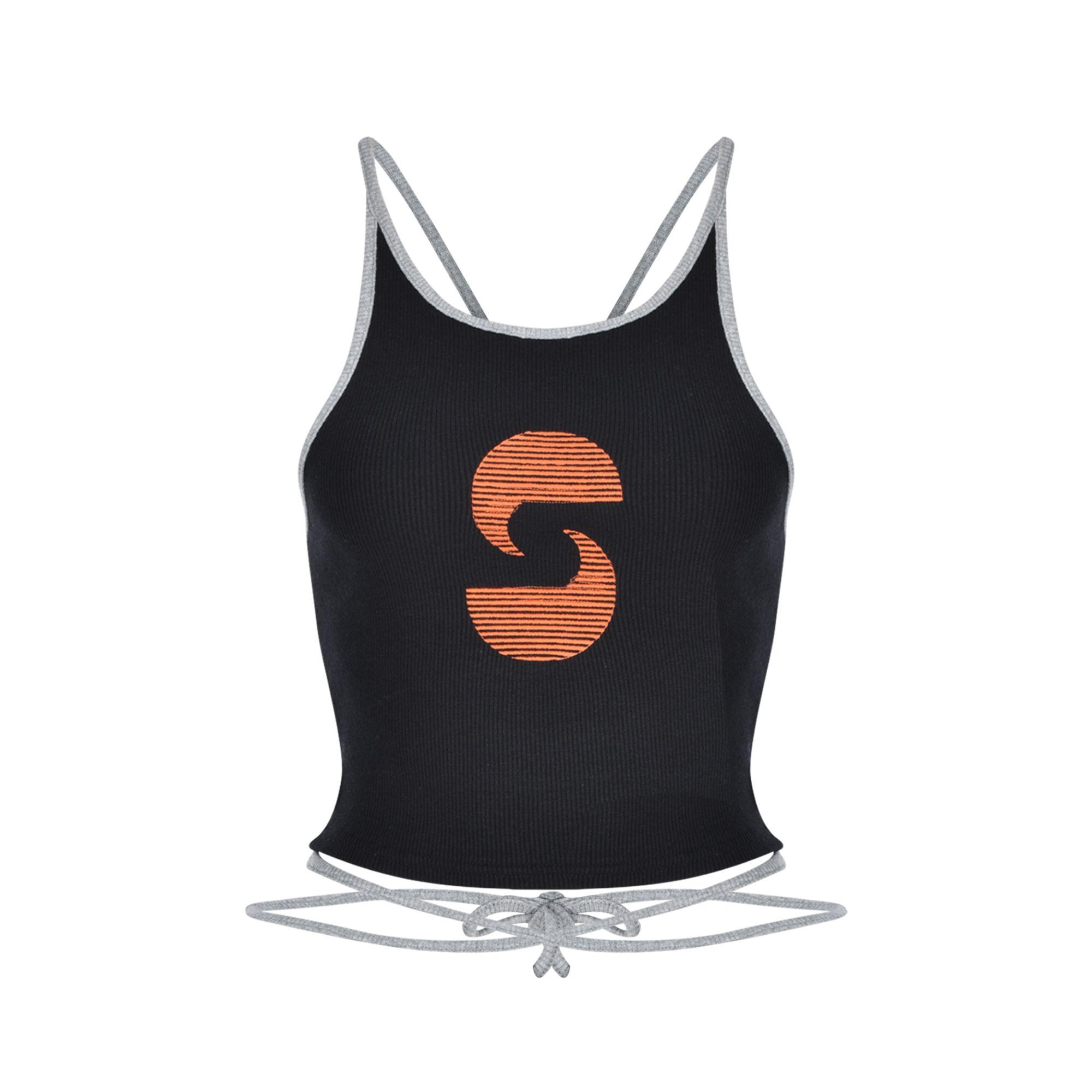 Nasaqu Kadın  Aktif İpli Siyah Crop Top