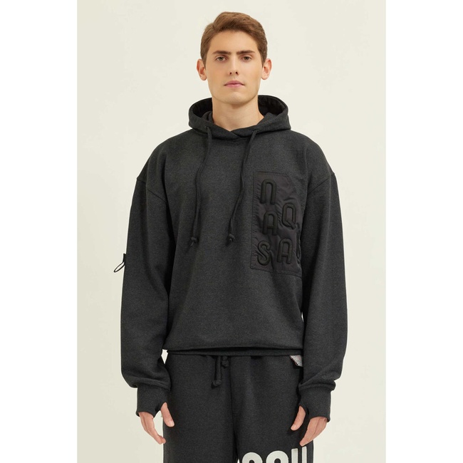  Nasaqu Erkek Isatum Kapüşonlu Antrasit Sweat