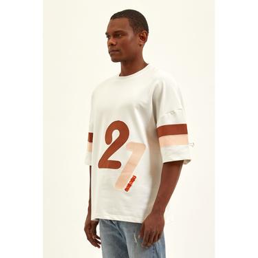  Nasaqu Erkek Subar Oversize Ekru T-Shirt