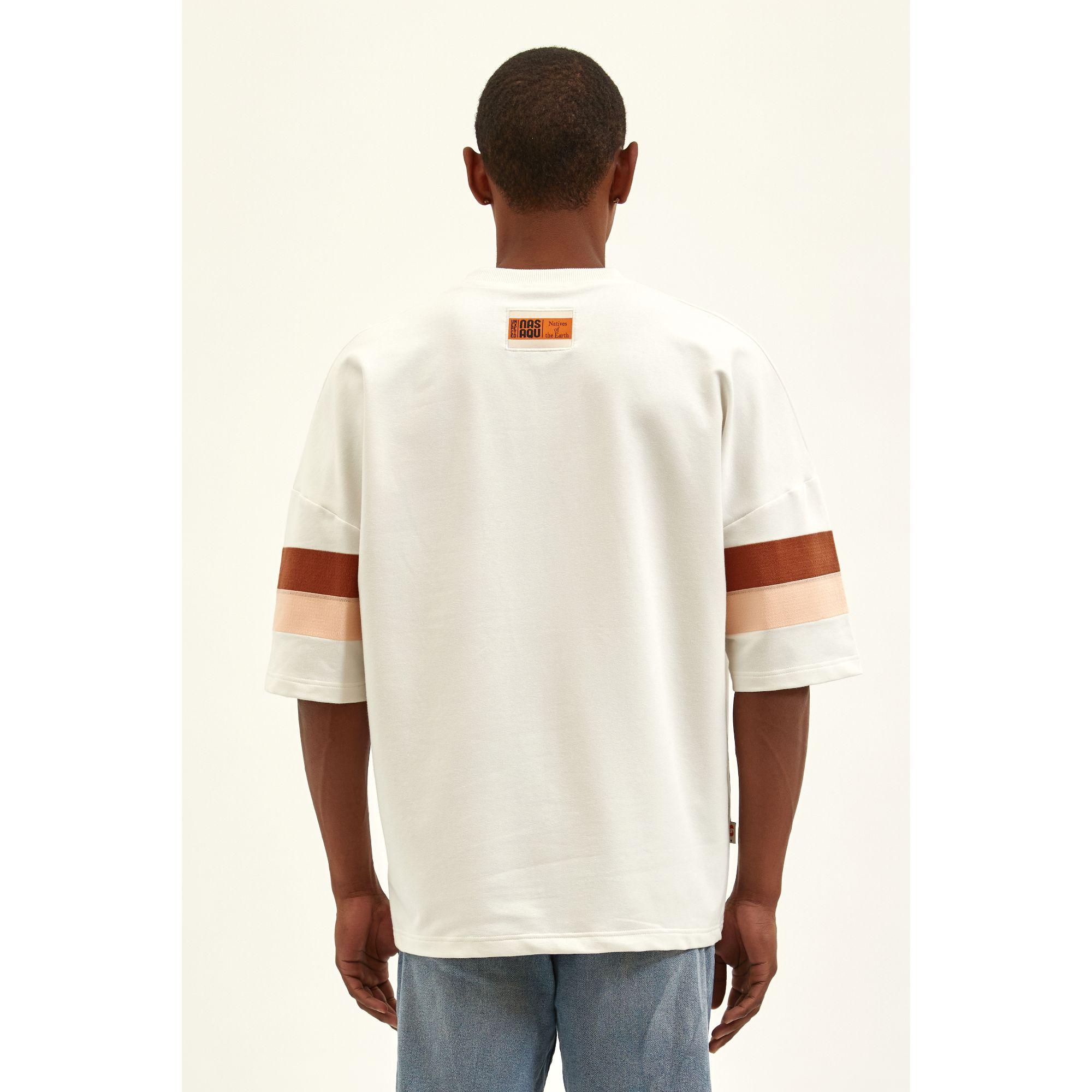 Nasaqu Erkek Subar Oversize Ekru T-Shirt