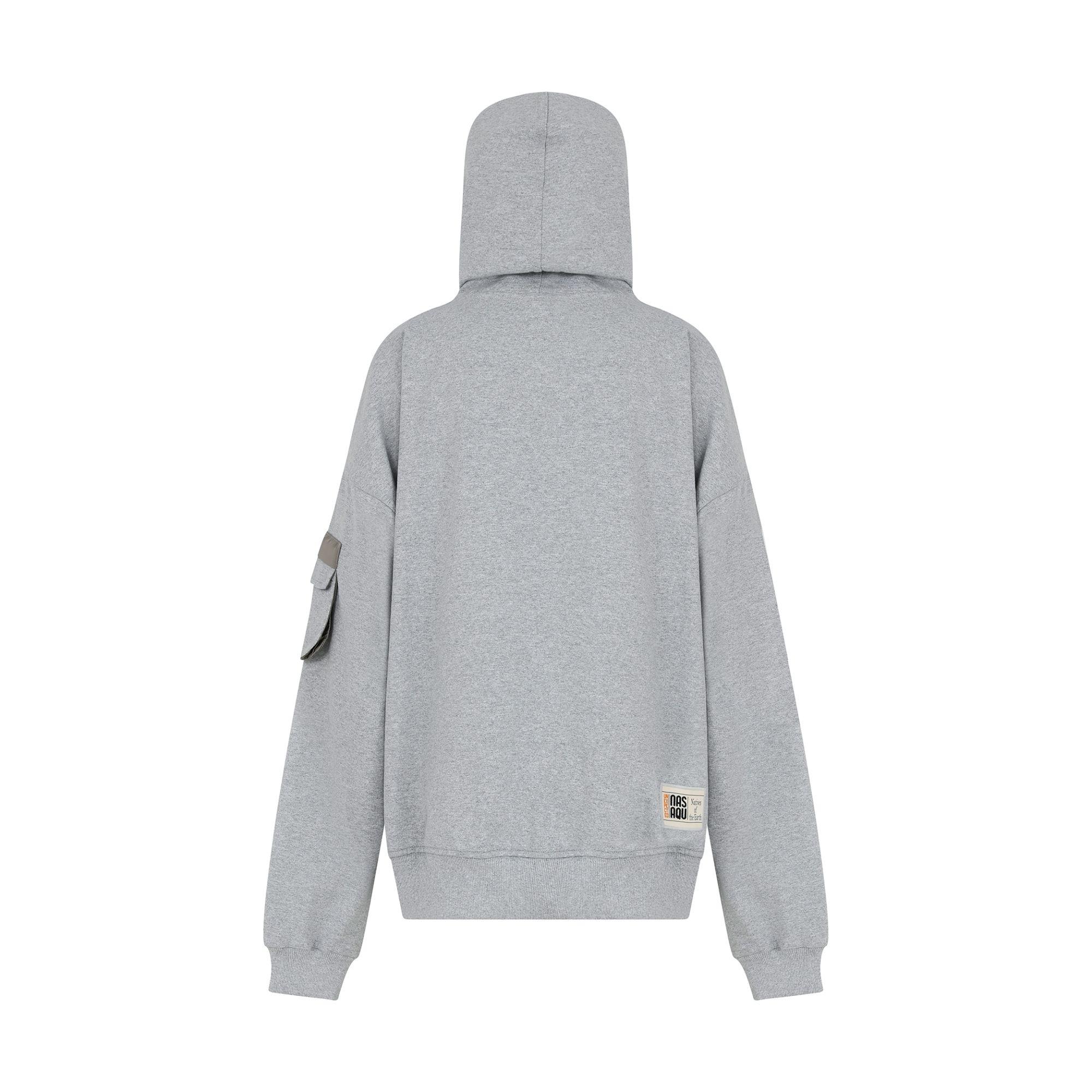 Nasaqu Erkek Bar Fermuarlı Gri Hoodie