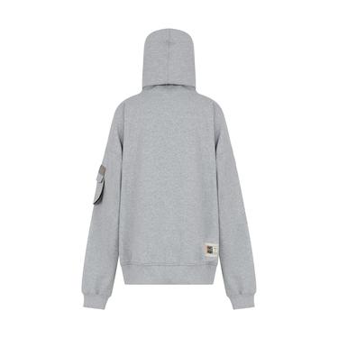 Nasaqu Erkek Bar Fermuarlı Gri Hoodie
