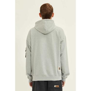  Nasaqu Erkek Bar Fermuarlı Gri Hoodie