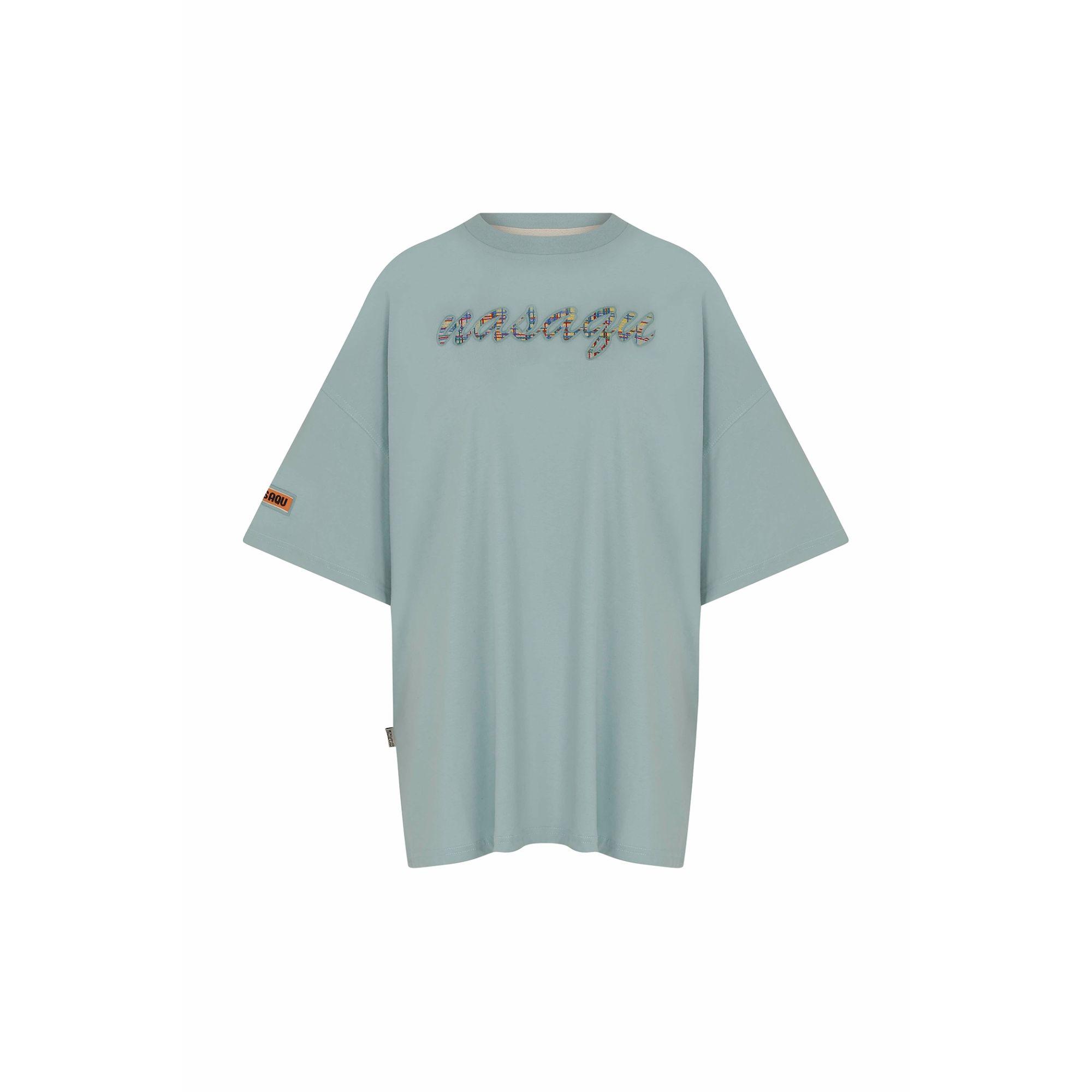 Nasaqu Kadın Zini Süper Oversize Sırtı Yırtmaçlı Aero Mint T-Shirt