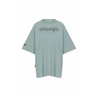  Nasaqu Kadın Zini Süper Oversize Sırtı Yırtmaçlı Aero Mint T-Shirt