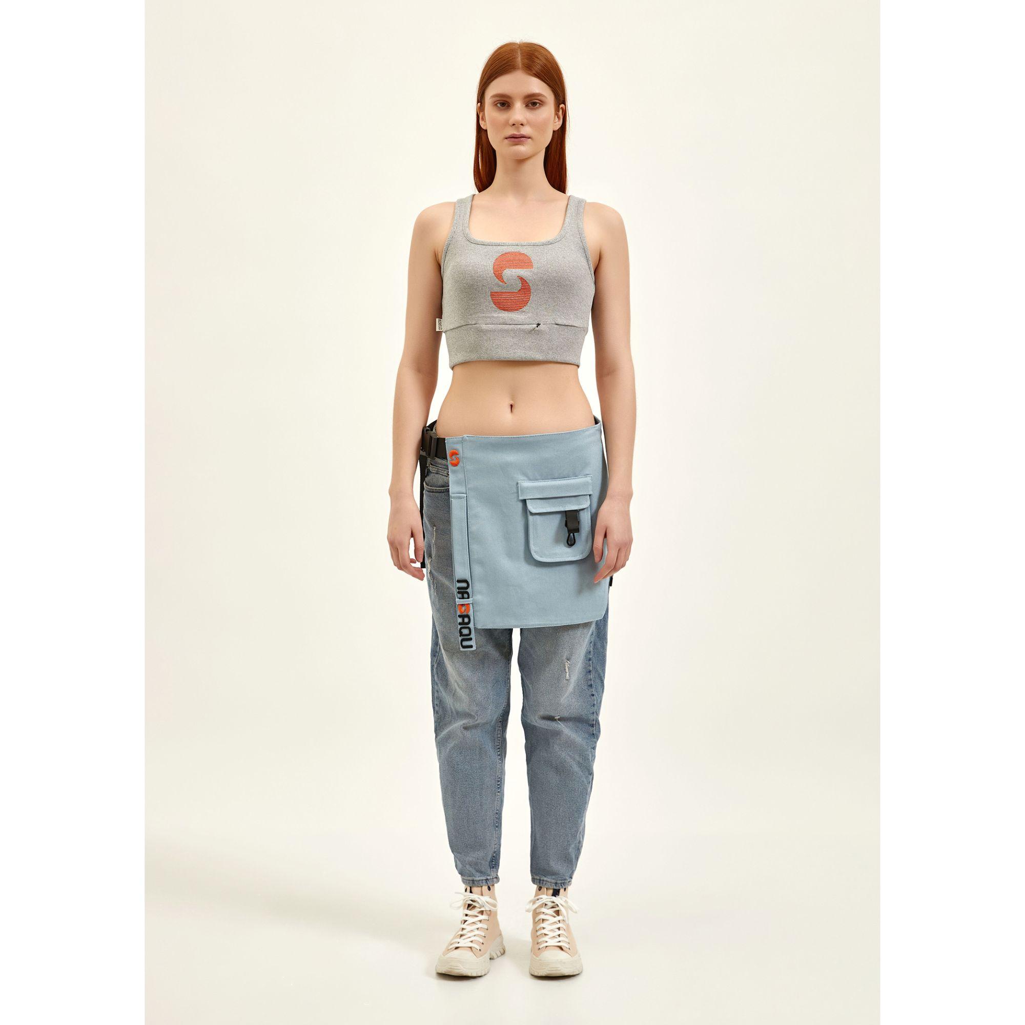 Nasaqu Unisex Aqru Açık Mavi Bel Çantası