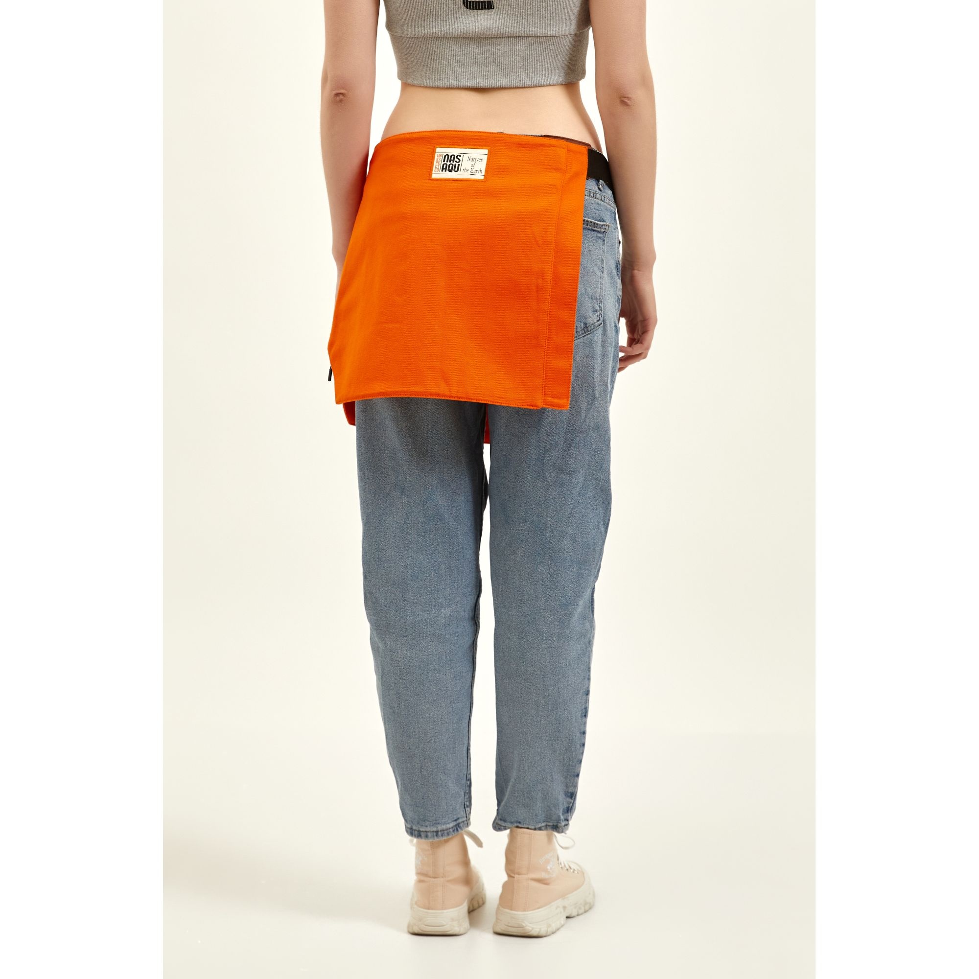 Nasaqu Unisex Aqru Oranj Bel Çantası