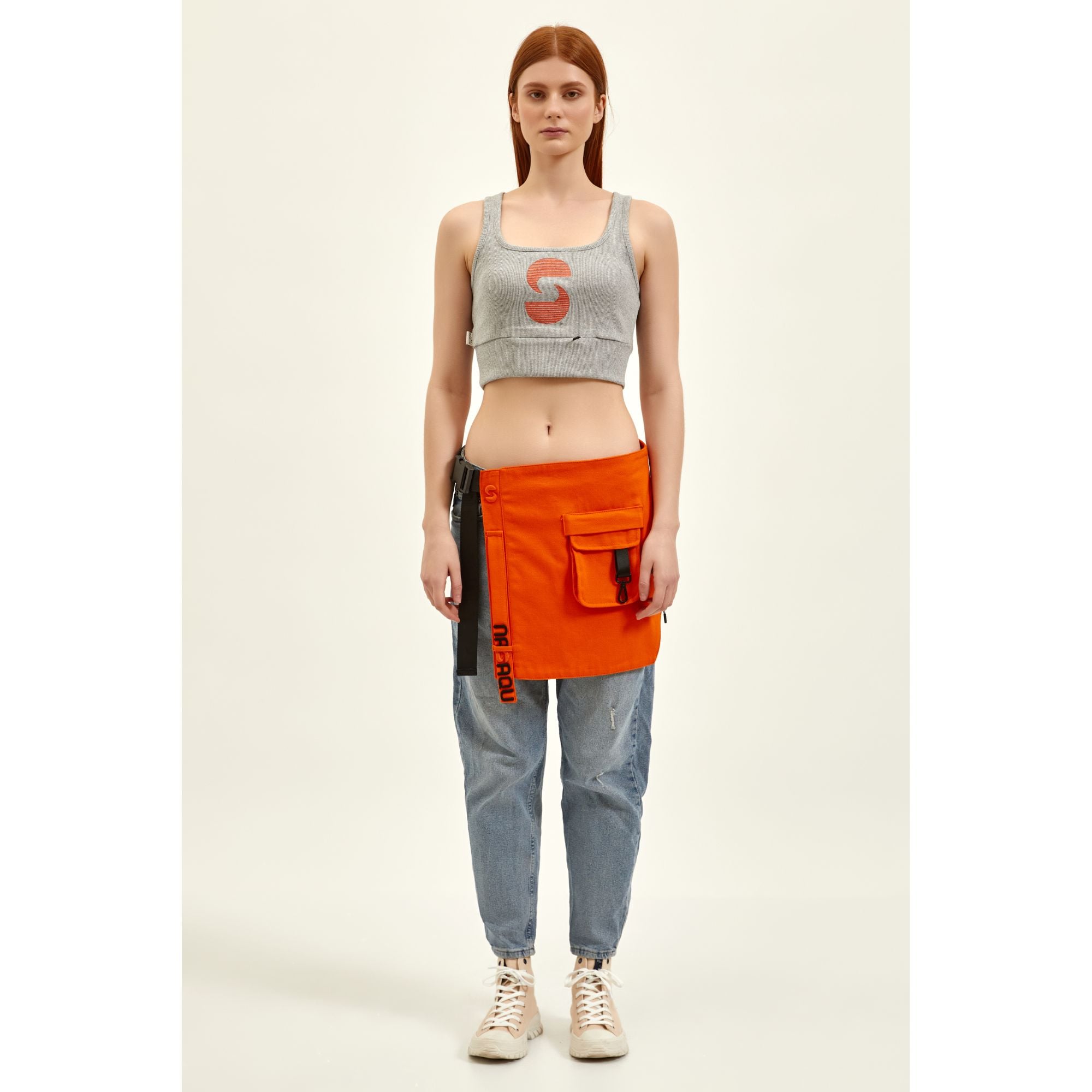  Nasaqu Unisex Aqru Oranj Bel Çantası