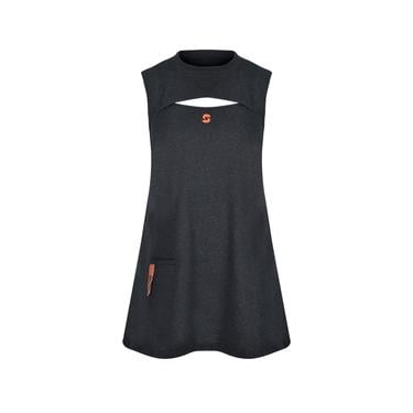  Nasaqu Kadın Sırtı Açık Nakışlı Antrasit T-Shirt