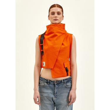  Nasaqu Unisex Ush Yüksek Yaka Oranj Yelek