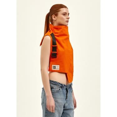  Nasaqu Unisex Ush Yüksek Yaka Oranj Yelek