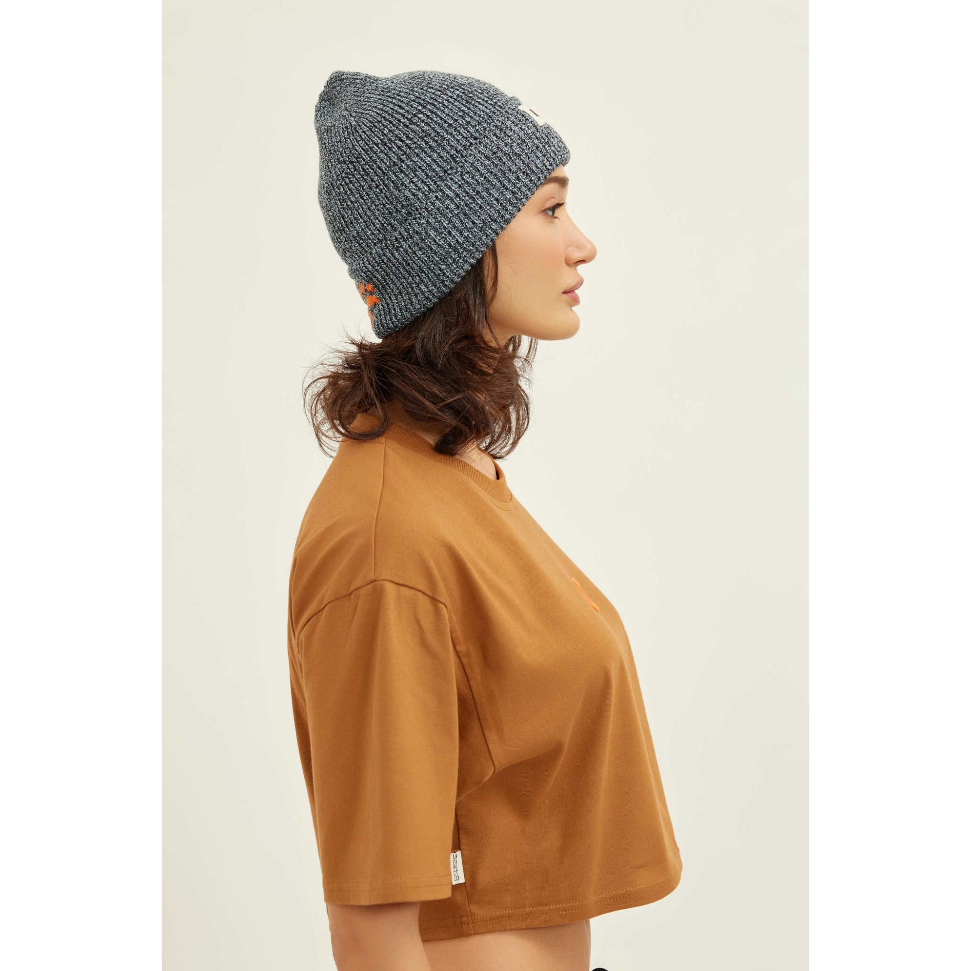 Nasaqu Unisex Nibruki Örgü Siyah & Gri Bere