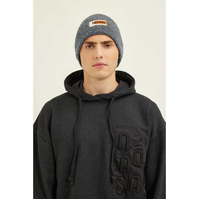  Nasaqu Unisex Nibruki Örgü Siyah & Gri Bere