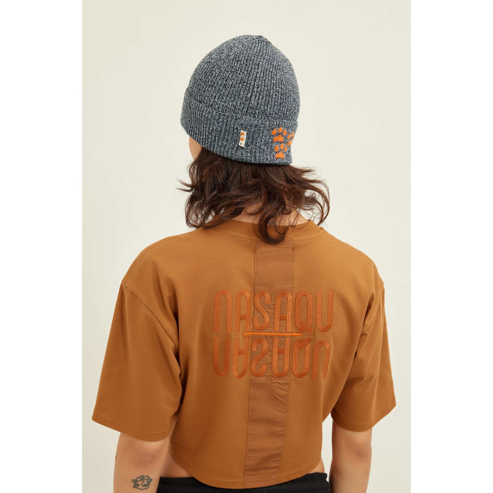 Nasaqu Unisex Nibruki Örgü Siyah & Gri Bere