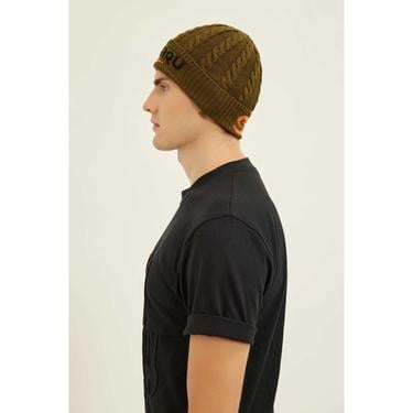  Nasaqu Unisex Satu Örgülü Haki Bere