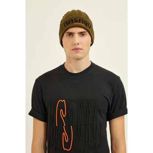  Nasaqu Unisex Satu Örgülü Haki Bere