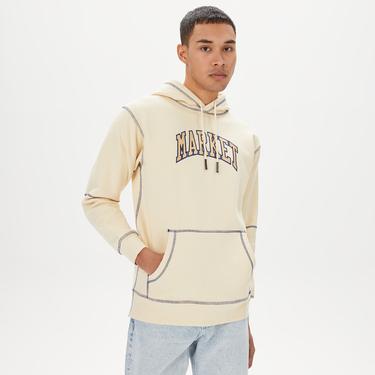  Market Triple Stitch Pullover Erkek Krem Hoodie