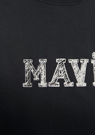  Mavi Mavi Logo Baskılı Gri Tişört Regular Fit / Normal Kesim 1612232-34853