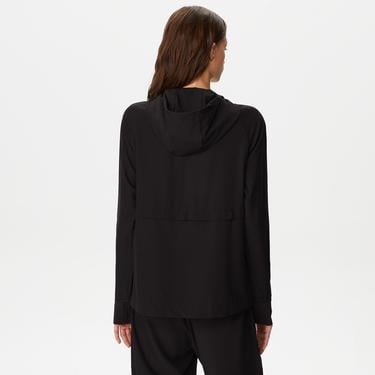  Kappa Logo Tama Kadın Siyah Outdoor Yağmurluk