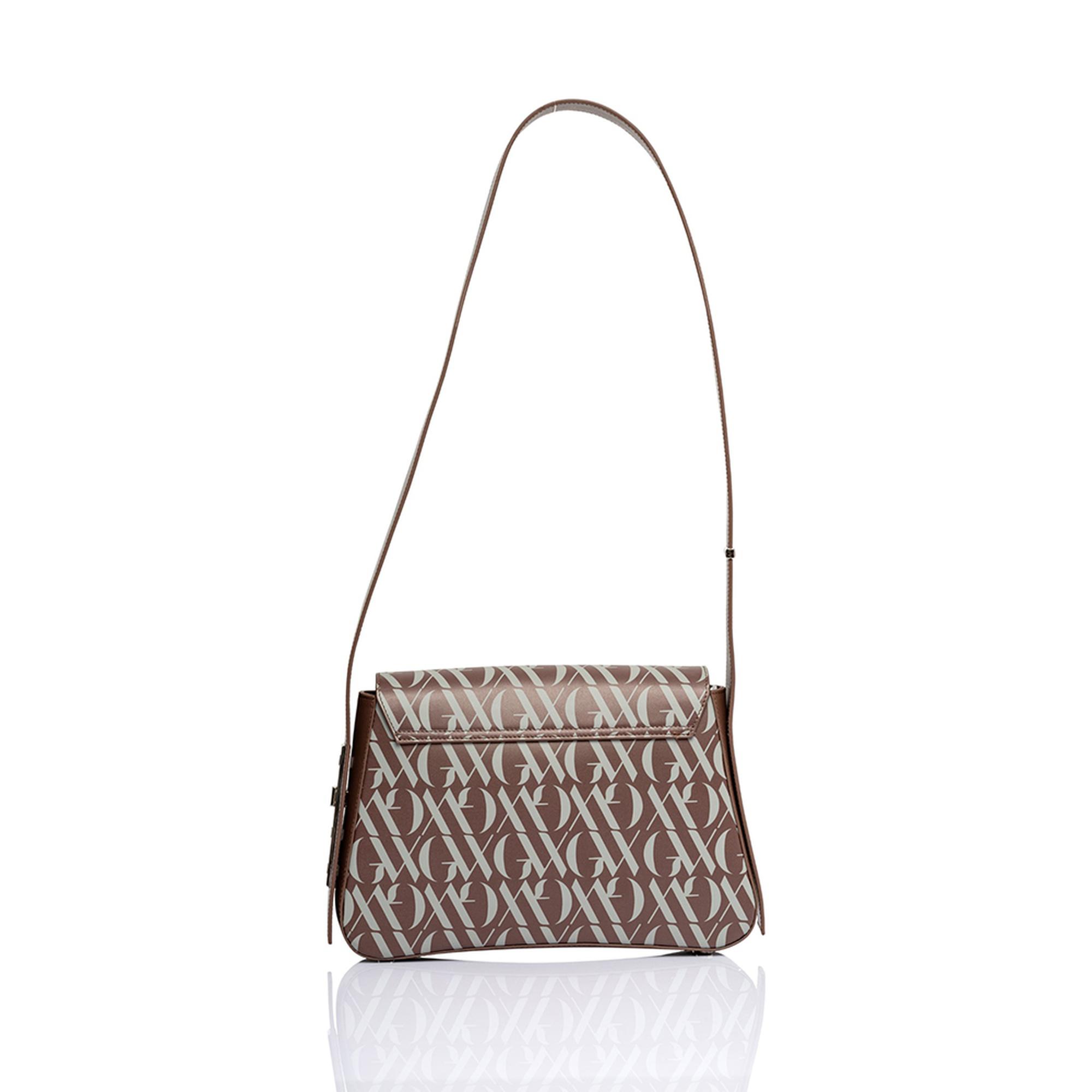 Glows Vega Kadın Deri Flap Çanta Kahverengi