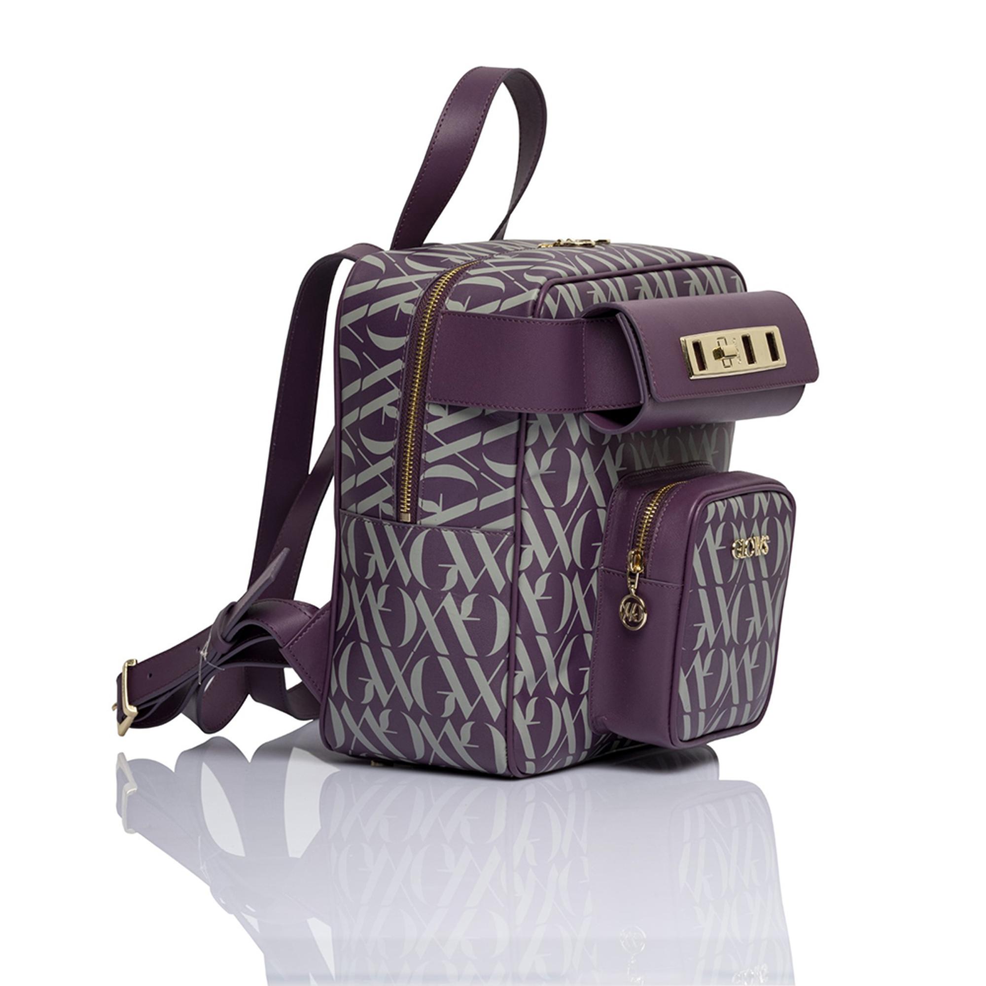 Glows Capella Kadın Deri Sırt Çantası Mor