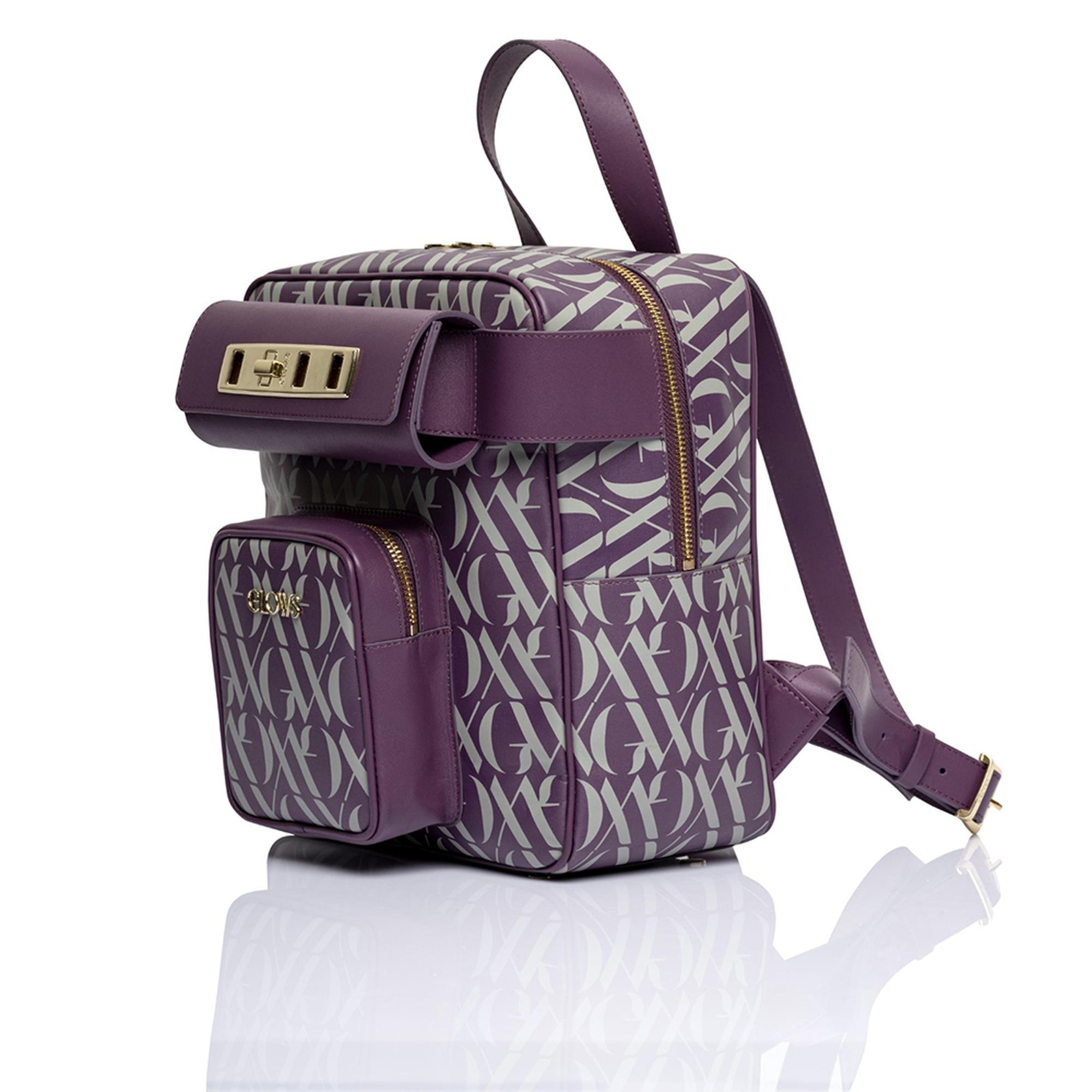 Glows Capella Kadın Deri Sırt Çantası Mor