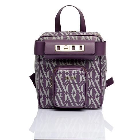  Glows Capella Kadın Deri Sırt Çantası Mor