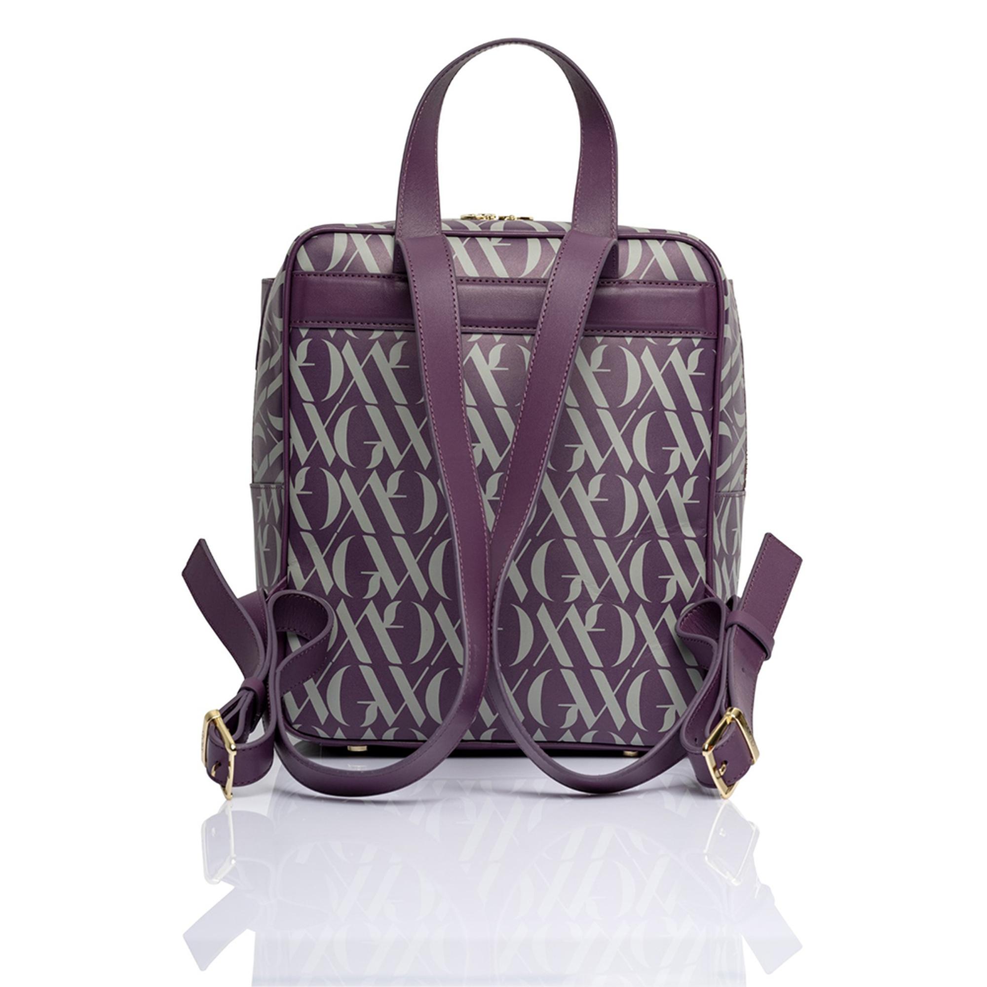 Glows Capella Kadın Deri Sırt Çantası Mor