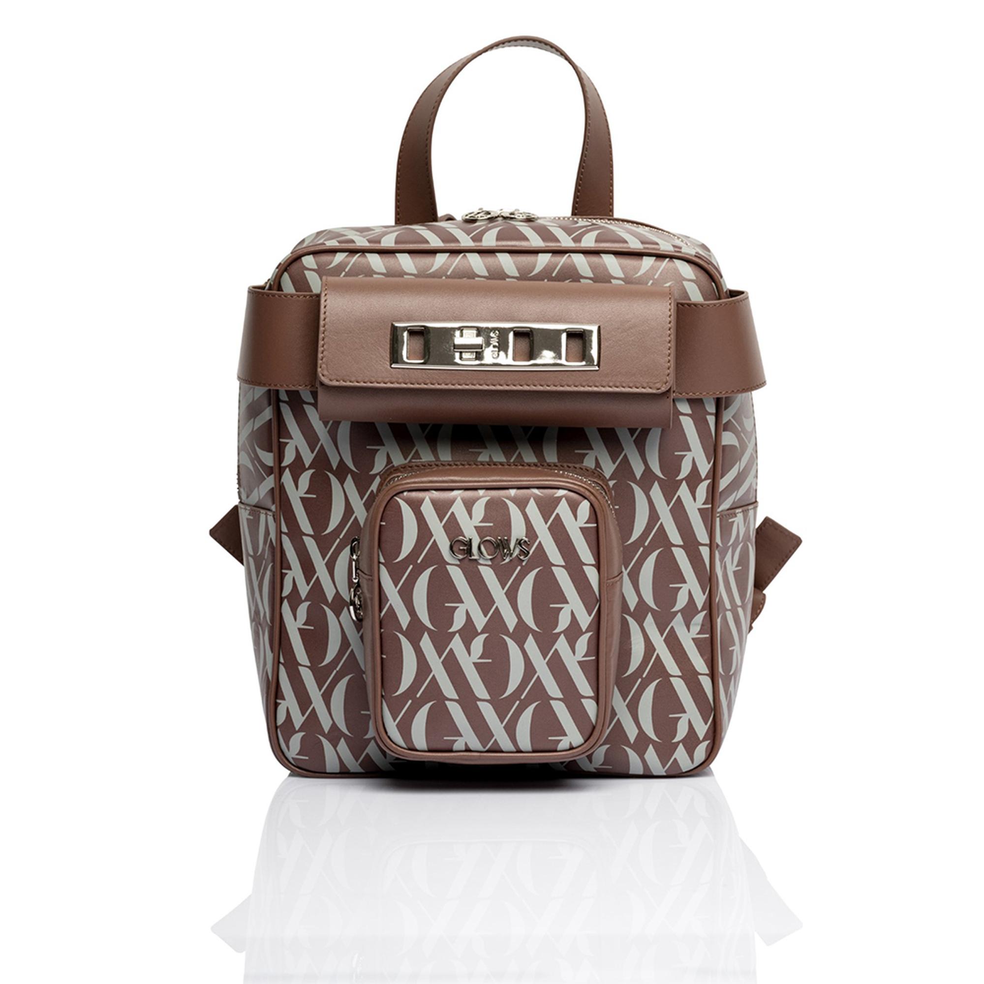 Glows Capella Kadın Deri Sırt Çantası Kahverengi