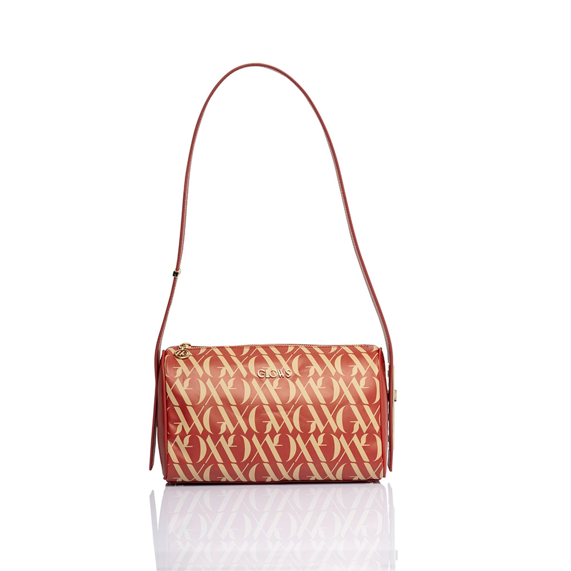 Glows Rigel Kadın Deri Barrel Çanta Kırmızı