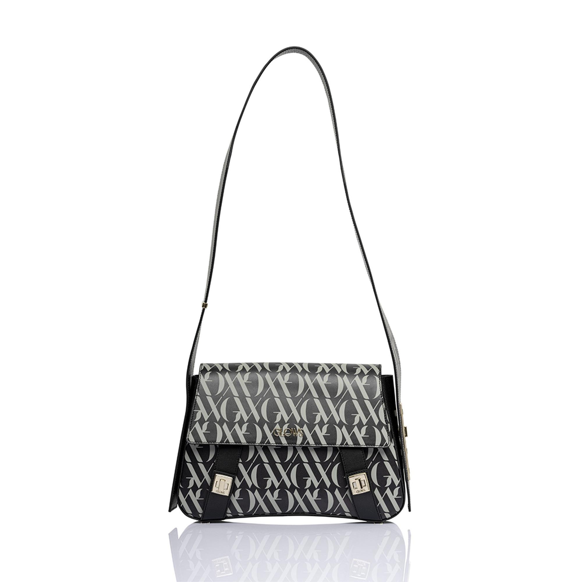 Glows Vega Kadın Deri Flap Çanta Siyah