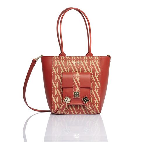  Glows Mimosa Kadın Deri Bucket Çanta Kırmızı