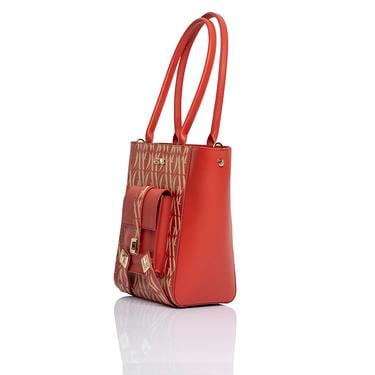  Glows Mimosa Kadın Deri Bucket Çanta Kırmızı