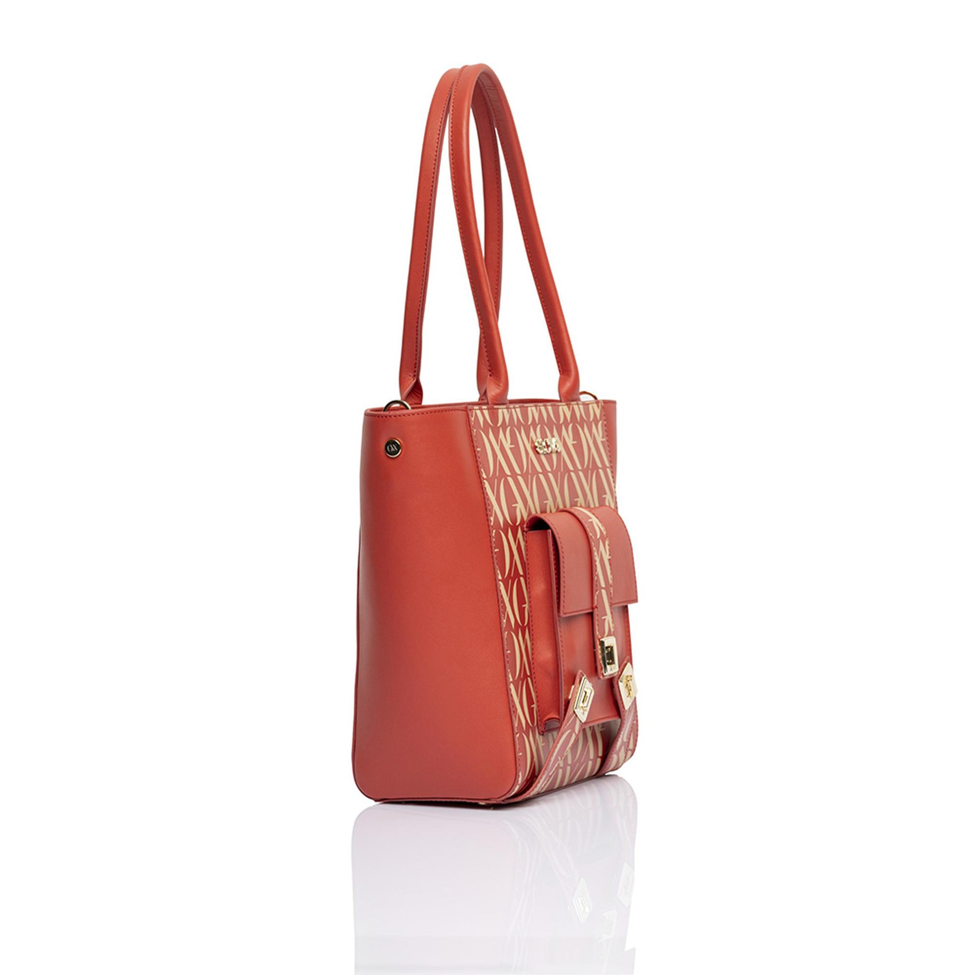 Glows Mimosa Kadın Deri Bucket Çanta Kırmızı