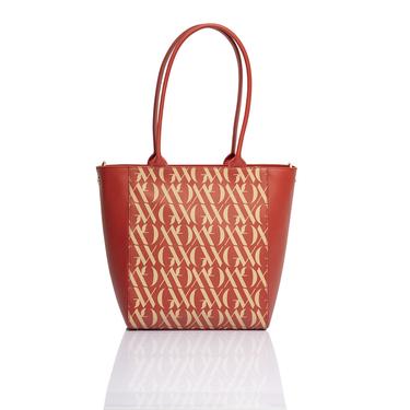  Glows Mimosa Kadın Deri Bucket Çanta Kırmızı