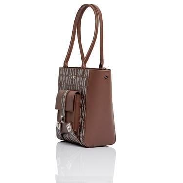  Glows Mimosa Kadın Deri Bucket Çanta Kahverengi