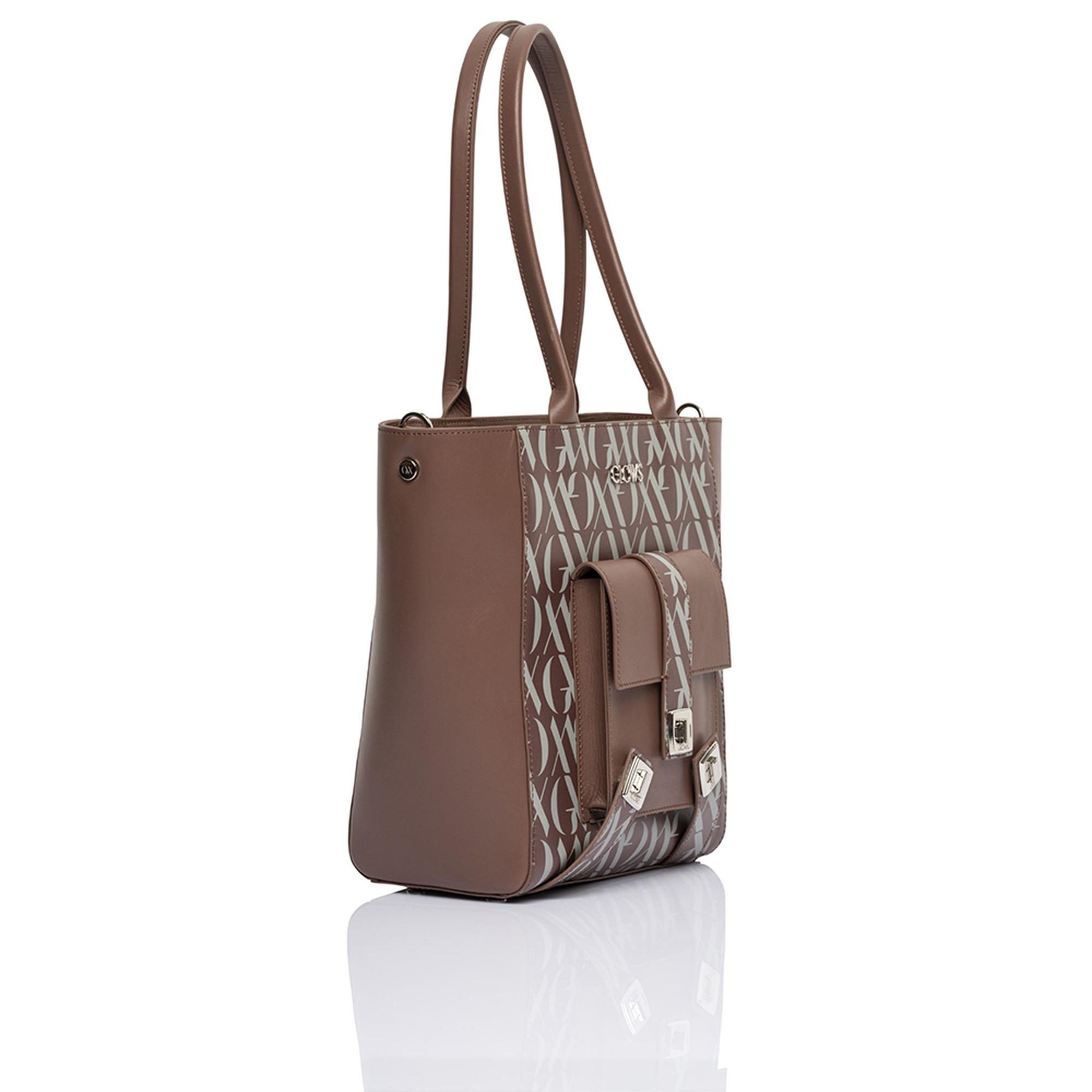 Glows Mimosa Kadın Deri Bucket Çanta Kahverengi