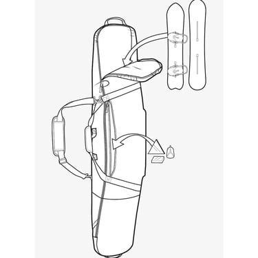  Burton Gig Snowboard Bag Unisex Siyah Snowboard Çantası